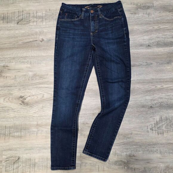 Seven7 Denim - Seven7 TummyLess High Rise Skinny Dark Wash Jeans Size 8